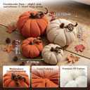 Ywlake Fall Pumpkin Pillows Set of 2, Halloween Decoration Pumpkin Throw Pillows Soft Cute 3D Shaped Cushion for Sofa Couch Bedroom Harvest Thanksgiving Autumn Decoration (Orange), 12.6x8.7 inch & 9x7.1 inch
