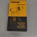 FANHAO Garden Hose Nozzle, 100% Heavy Duty Metal Spray Nozzle High Pressure Water Nozzle with 4 Patterns for Watering Garden, Washing Cars and Showering Pets - Full Brass Nozzle & Non-Slip Grip