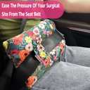 Supfitness Mastectomy Pillow Hysterectomy Pillows C Section Recovery Must Haves Essentials Products Seat Belt Cushion Post Surgery Gifts for Women Breast Pillow Cushion with Insert Ice Pockets