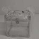 Donghome Crown Box, Clear Makeup Case,Cosmetic Organizer, Large Capacity Transparent Acrylic Artists Display Case for Vanity,Bathroom Counter or Dresser,Silver