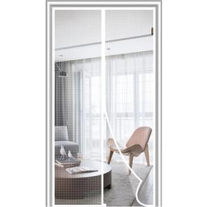 Magnetic Screen Door Mesh, Fits 36'' x 80'' Door, Tear-Resistant High-Density Fiber Material, Keep Annoying Creatures Out, Pet&Kids Friendly, Hands-Free Entry with Strong Magnets Auto-Closure, White