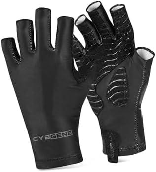 2 Pack CybGene Fishing Gloves UV Protection Gloves Sun Protection Gloves UPF50+ Men Women for Outdoor, Kayaking, Rowing