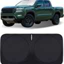 Foldable Windshield Sun Shades for 2021-2023 Nissan Frontier, Sunshade Cover Protector Custom Fit Nissan Xterra Armada Reflector Sun Visor Front Window Shade Cool Car Accessories-(61" x 33.5")