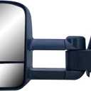 Driver Left Side Door Towing Mirror Power and Heated with Signal Light on Glass Textured Back Cover For Chevy Silverado Sierra 1500 2500 3500HD from 2003 to 2006