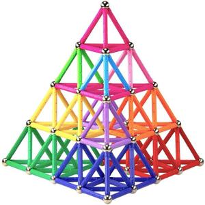 Funifinds 165PCS Magnetic Building Stick Blocks, Magnet Educational Toys Magnetic Blocks Sticks Stacking Toys STEM Set, NonToxic Building Toy 3D Puzzle with Storage Bag