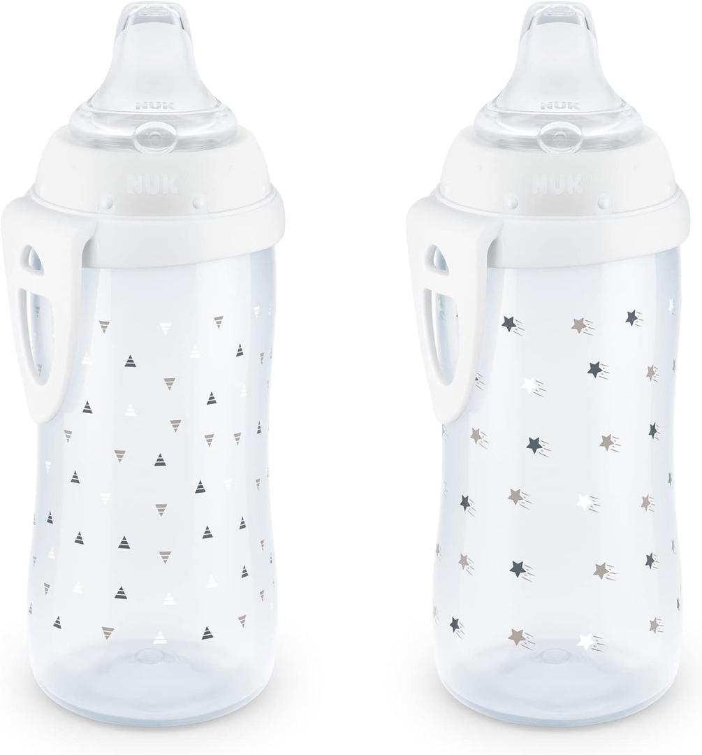 NUK Active Sippy Cup, 10 oz, 2 Pack, 12+ Months, Timeless Collection