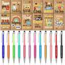 24 Pcs Funny Pens Notepads Gifts Set for Teacher Nurse Christian Theme Appreciation Gift Bulk Inspirational Negative Motivational Notepad Diamond Ballpoint Pen for Nurse Teacher Office (Classic)