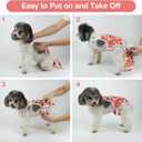 MICOOYO Dog Diaper Onesie Sanitary Pantie with Adjustable Suspender Washable Dog Period Panties Doggie Diapers Pet Underwear Female Dogs Diapers for Heat (Animals, M/L)