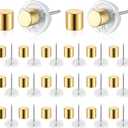 Outus 20 Sets Magnetic Push Pin Magnet Thumb Tack Poster Hanger Thumb Tacks for Wall School Supplies Classroom Decoration Bulletin Boards (Gold)