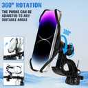 Jhua Bike Phone Holder Mount with Phone Cooler, Universal Phone Holder for Bike Handlebar Clamp, 360 Rotation Bicycle Motorcycle Phone Mount Holder for iPhone 16 15 14 Pro Max Plus 5.2-6.8" Cellphone