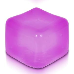 Ice Cube Squishy Fidget Toy, Slow-Rising Sensory Stress Cube for Relief & Focus, Desk Fidget for Adults (Purple)
