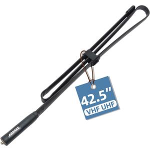 ABBREE Ham Radio Antenna 42.5-inch Long Range SMA-Female Dual Band 144/430Mhz Foldable CS Tactical Antenna for Baofeng UV-5R BF-F8HP Pro 5RM UV-21R K5PLUS AR-152 GM-15 Pro UV-5G Plus Two Way Radio