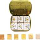 CSY art gallery Metallic Watercolor Paint Set  Set of 6 Shimmery Gold Solid Water Colors  Artist Quality  Perfect for Adults, Students, Hobbyists(Earth Golden)