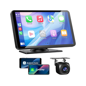 Wireless Apple Carplay and Android Auto Screen for Car, 7" HD Portable Touch Screen Car Stereo with Bluetooth, Backup Camera, Navigation, Mirror Link for All Vehicles