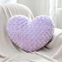 Heart Pillow Purple Throw Pillows, Soft Fluffy Decorative Pillows for Bed Couch Chair, Cute Heart Shaped Room Decor Gifts for Valentine Anniversary Birthday Mothers Christmas (Small, 13"x10")