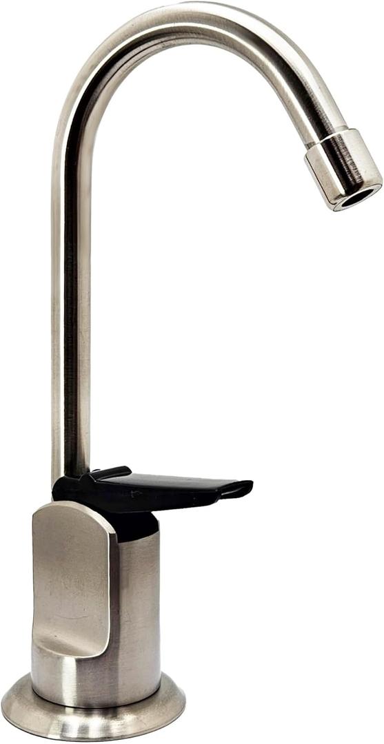 Westbrass D203-NL-07 6" Touch-Flo Style Pure Cold Water Dispenser Faucet, 1 Pack, Satin Nickel