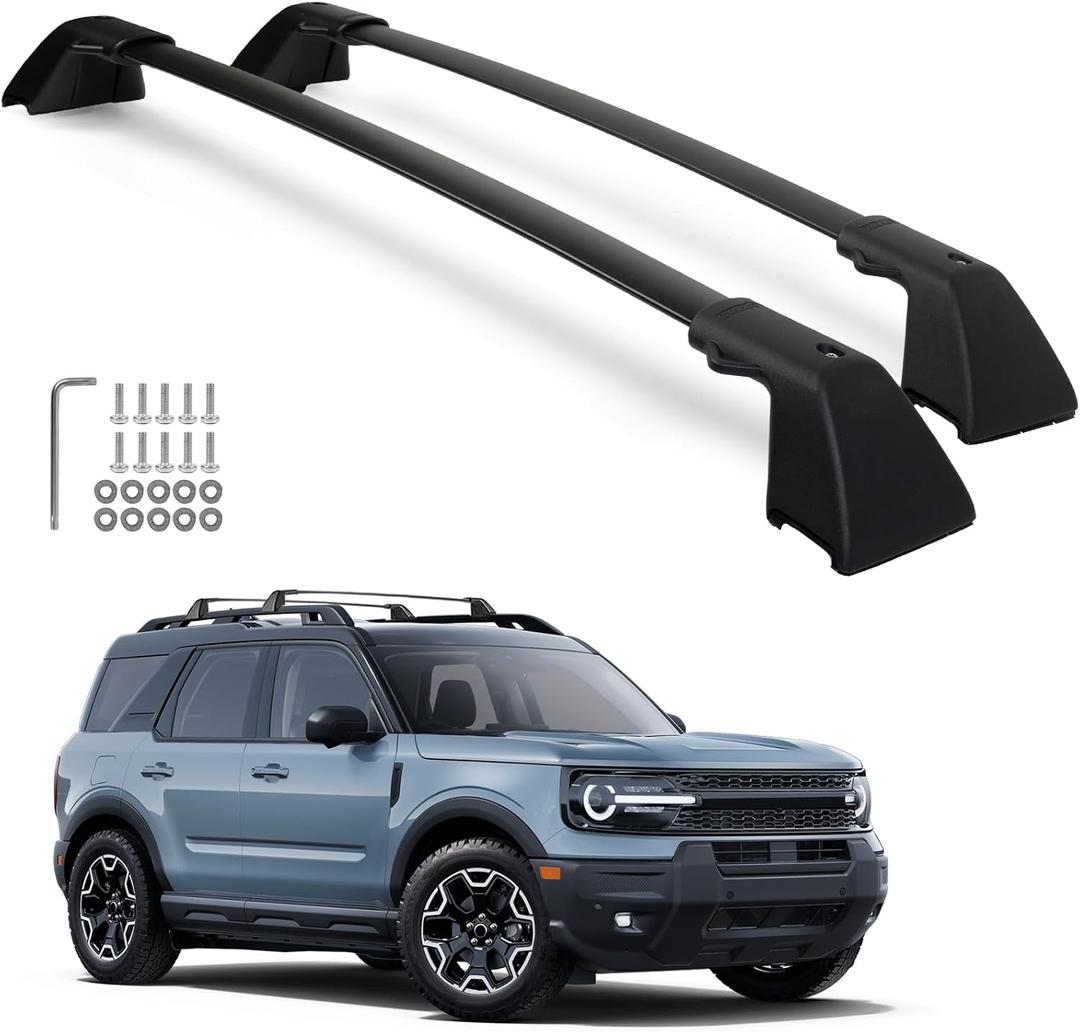 Roof Rack Cross Bars Fits for Ford Bronco Sport 21-25 (On-Road)
265lbs Aluminum CrossBars for Bicycle, Kayak, Cargo