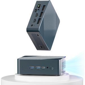 Getorli Mini PC, AMD 3550H(Max 3.7GHz), Mini Computers 16GB DDR4 RAM 512GB SSD, Mini Desktop Computer 4K 60Hz Displays/Dual HDMI/Type-C&USB3.2 Ports/LAN RJ45/WiFi 5/BT5.0 for Home/Office/Business