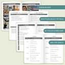 Undated Weekly & Monthly Planner, Life Organizer & Productivity Journal, Goals Setting & Time Management, Gift Box Included, A5 Hardcover Leather with Stickers (Light Green)