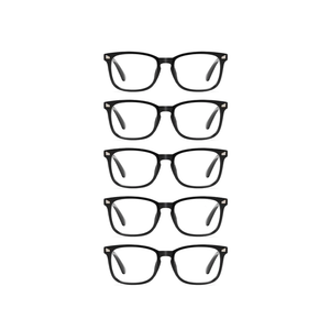 CCVOO Reading Glasses for Women/Men, Eyeglasses, Blue Light Readers for Women/Men, Computer Eye Glasses, Cheaters, Magnification Strength 2.5 ×, Pack Of 4