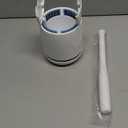 MR.SIGA Toilet Bowl Brush and Holder, Premium Quality, with Solid Handle and Durable Bristles for Bathroom Cleaning, White, 1 Pack (One Size)