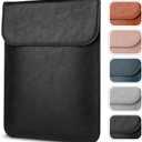 Allinside 15-16 inch Laptop Sleeve Case Compatible with MacBook Pro 16 2021-2026/MacBook Pro 15 20162019, Waterproof PU Leather Laptop Sleeve Bag Protective Vertical Case Cover, Black