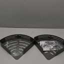 Voldra 2 Pack Corner Shower Shelves, Aluminum Stick On Showers Organizer, Modern Style, Triangular Corner Shelf, No Drilling Required (Adhesive Strip-Corners)