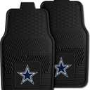FANMATS - 8274 NFL Dallas Cowboys Vinyl Heavy Duty Car Mat,Set of two, 18"x27"