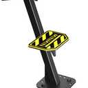 Heavy Duty Boat Trailer Tongue Steps,3-Step Boarding Ladder with Angled Safety Handle and Non-Skid EVA Mats - 500LB Capacity Rust Resistant for Deep V Bass Boats - Easy Install