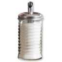 TableCraft HBH860 Beehive Collection Sugar Pourer, 12 oz. Capacity, 6-5/8"H, Dishwasher Safe, Durable Stainless Steel Pour spout, Glass, Clear