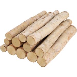 12-Pack White Birch Logs for Fireplace - Natural Decorative Birch Branches for Mantel, Fake Fireplace, Indoor Decor, DIY Crafts, and Planter Decoration (0.8"-1.6" Dia. x 16" Long)
