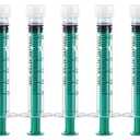 3ml/cc Syringe Without Needle Luer Lock Syringes with Cap, Sterile, Disposable, 50 Pack