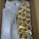 BESTVIP 175PCS Gold Plastic Dinnerware Set, Disposable Party Plates for 25 Guests, Include: 50 Plastic Plates, 25 Pre Rolled Napkins with Gold Silverware, 25 Cups