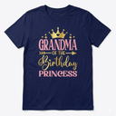 Grandma of The Birthday for Girl 1st Birthday Princess T-Shirt (Small, Purple)