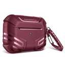 MOBOSI for AirPods Pro 2 Case with Lock, Compatible with AirPod 2nd Gen Cover [Fit for MagSafe], Military Grade Hard Shell for iPods Pro2 with Cleaner Kit & Keychain for Men(2023), Burgundy