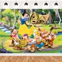 Princess Backdrop, 7x5 FT Banner & Background for Girls' Birthday Party Theme Decor