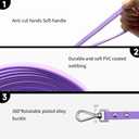 Dog Training Long Leash Waterproof Long Line Heavy Duty Outdoor Recall Lead 10ft 15ft 20ft 30ft 50ft for Small Medium Large Dog (Light Purple, 30FT)