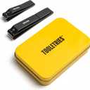 TOOLETRIES Nail Clipper Set - Stainless Steel Fingernail & Toenail Clippers for Men with Tin Case, Sharp Blades for Precision Trimming, Ergonomic Design, Durable