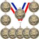 Bucherry Metal Graduation Award Medals 2025 Bulk 2'' Kindergarten Preschool Adults Gold Medals with Neck Sash Award Medallion Graduation Gifts Party Favor Supplies