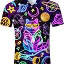 Goodstoworld Mens Novelty Hawaiian Button Down Shirts Size L