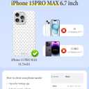 2 x Compatible with iPhone 15 Pro Max Case, with Polka Dot Aesthetics Design Simple Case for Women Girl, Cute Fashion Soft TPU Slim Protection Phone Case for iPhone 15 Pro Max 6.7'' - White