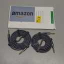 Elebase 1/4 Inch TRS Instrument Guitar Cable 10ft 2Pack,Straight 6.35mm Guitar Bass AMP Cord,Quarter Inch 6.3mm Male Jack Stereo Audio Balanced Line for Electric Guitar,Bass,Keyboard,Amplifier,Speaker (Grey)