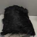 Latepis Black Rugs for Bedroom 3x5 Throw Rug Shag Washable Faux Fur Sheepskin Rug for Living Room Floor Plush Soft Rugs Cute Room Decor Rectangle