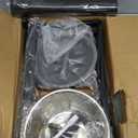 Elevated Slow Feeder Dog Bowls - Raised for Large Dogs, Adjustable Height, 2 Stainless Steel Bowls, Spill Proof Mat, Grey