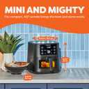 Instant Pot 4Qt Vortex 6-in-1 Mini Air Fryer, Custom Program Options, Air Fry, Broil, Roast, Dehydrate, Bake, Reheat, Black, 4 Quarts