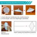 PumpMom-us Backflow Protector and Tubing for Spectra, Replacement Breast Pump Parts for Spectra S1 Spectra S2 Spectra 9 Plus (Not Original Spectra S2 Accessories)