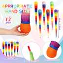 Leyndo 12 Pcs 28 Inch Throw and Catch Balls with Rainbow Tail, Soft Sports Play Comet Balls Playground Toys Bulk for Kids Adults Games and Activities Fun Throwing School (Classic)