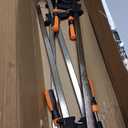 HANSOM 4-Pack 18 inch Bar Clamps,Long Wood Clamps Heavy Duty Force 600 Lbs Adjustable and Release Quickly,Woodworking Clamps Throat Depth 2.5 inch with Plastic Handle