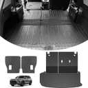 Trunk Mat & Backrest Mat & 2nd Row Seat Backrest for Toyota Grand Highlander 2024-2026(7 Seater Only), All Weather TPE Cargo Liner, Waterproof Scratch-Resistant Full Coverage Cargo Mats