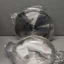 3-Set 12 Inch Chilled Serving Trays, Shrimp Cocktail Serving Dish, Cold Charcuterie Board with Ice Trays for Appetizer Oyster Salad Fruit Buffet Parties, Dishwasher Safe, Stainless Steel 18/10